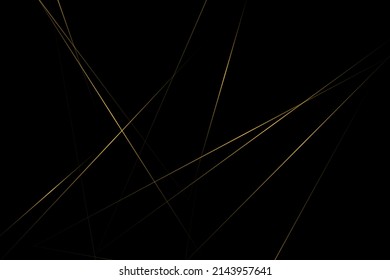 Resumen negro con líneas doradas, triángulos de fondo diseño moderno. Ilustración del vector EPS 10.