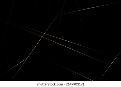 Abstraktes Schwarz mit goldenen Linien, dreieckiger Hintergrund, modernes Design. Vektorgrafik EPS10.
