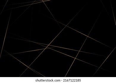 Resumen negro con líneas doradas, triángulos de fondo diseño moderno. Ilustración del vector EPS 10.
