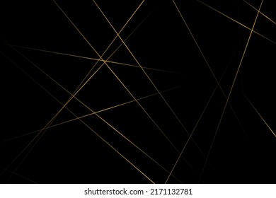Resumen negro con líneas doradas, triángulos de fondo diseño moderno. Ilustración del vector EPS 10.