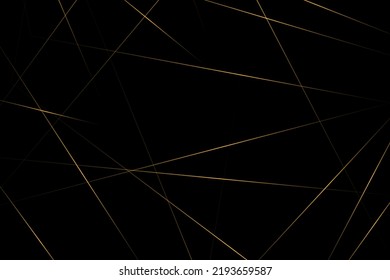 Resumen negro con líneas doradas, triángulos de fondo diseño moderno. Ilustración del vector EPS 10.