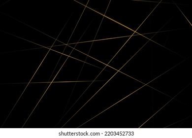 Abstract black with gold lines, triangles background modern design. Vector illustration EPS 10.