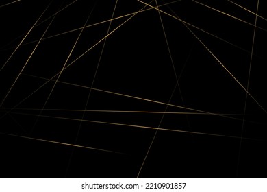 Abstract black with gold lines, triangles background modern design. Vector illustration EPS 10.