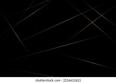 Abstract black with gold lines, triangles background modern design. Vector illustration EPS 10.