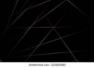 Abstract black with gold lines, triangles background modern design. Vector illustration EPS 10.