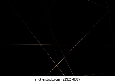 Resumen negro con líneas doradas, triángulos de fondo diseño moderno. Ilustración del vector EPS 10.