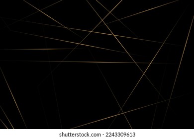 Abstract black with gold lines, triangles background modern design. Vector illustration EPS 10.
