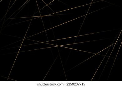 Abstract black with gold lines, triangles background modern design. Vector illustration EPS 10.