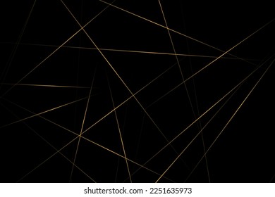 Abstract black with gold lines, triangles background modern design. Vector illustration EPS 10.