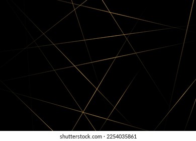 Abstract black with gold lines, triangles background modern design. Vector illustration EPS 10.