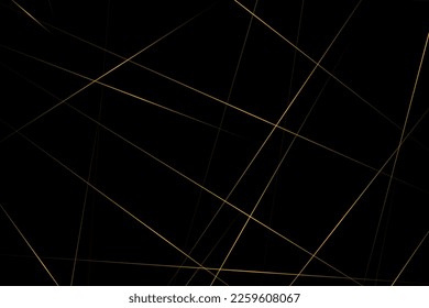 Abstract black with gold lines, triangles background modern design. Vector illustration EPS 10.