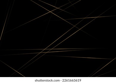 Abstract black with gold lines, triangles background modern design. Vector illustration EPS 10.