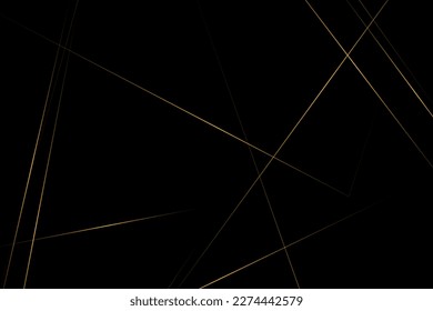Abstract black with gold lines, triangles background modern design. Vector illustration EPS 10.