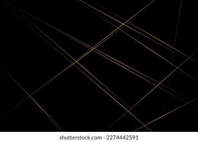 Resumen negro con líneas doradas, triángulos de fondo diseño moderno. Ilustración del vector EPS 10.
