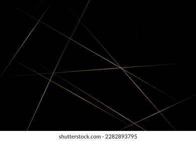 Abstract black with gold lines, triangles background modern design. Vector illustration EPS 10.