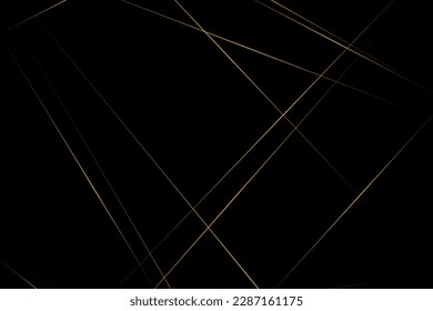 Abstract black with gold lines, triangles background modern design. Vector illustration EPS 10.