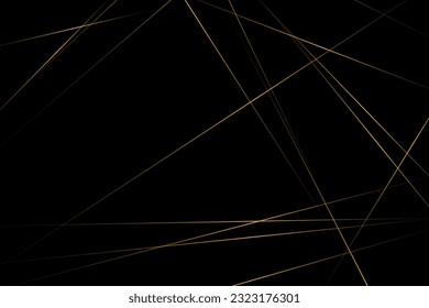 Abstract black with gold lines, triangles background modern design. Vector illustration EPS 10.