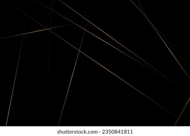 Abstract black with gold lines, triangles background modern design. Vector illustration EPS 10.