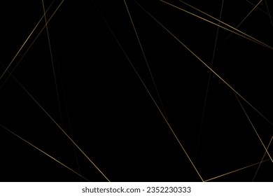 Abstract black with gold lines, triangles background modern design. Vector illustration EPS 10.
