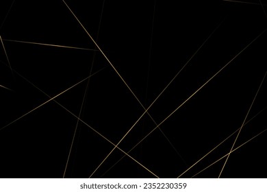 Abstract black with gold lines, triangles background modern design. Vector illustration EPS 10.