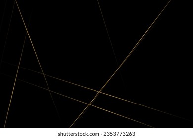 Resumen negro con líneas doradas, triángulos de fondo diseño moderno. Ilustración del vector EPS 10.