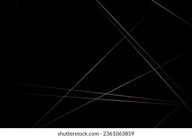 Resumen negro con líneas doradas, triángulos de fondo diseño moderno. Ilustración del vector EPS 10.