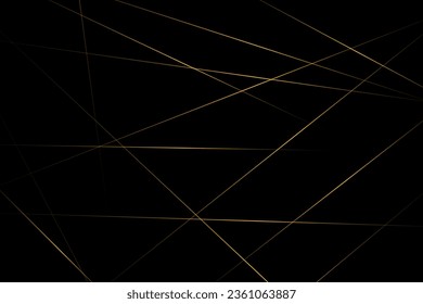 Abstract black with gold lines, triangles background modern design. Vector illustration EPS 10.