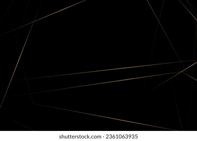 Abstract black with gold lines, triangles background modern design. Vector illustration EPS 10.