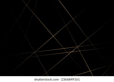 Resumen negro con líneas doradas, triángulos de fondo diseño moderno. Ilustración del vector EPS 10.