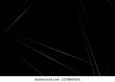 Resumen negro con líneas doradas, triángulos de fondo diseño moderno. Ilustración del vector EPS 10.