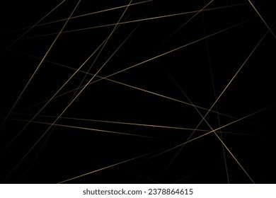 Abstract black with gold lines, triangles background modern design. Vector illustration EPS 10.