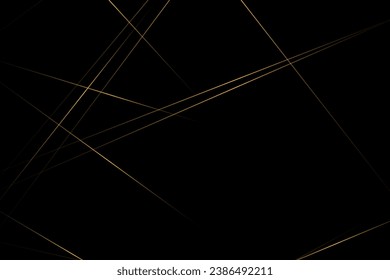 Resumen negro con líneas doradas, triángulos de fondo diseño moderno. Ilustración del vector EPS 10.
