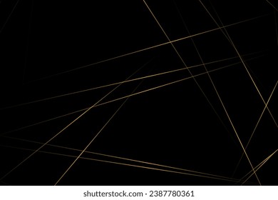 Abstract black with gold lines, triangles background modern design. Vector illustration EPS 10.
