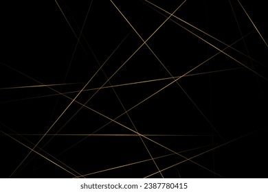 Abstract black with gold lines, triangles background modern design. Vector illustration EPS 10.