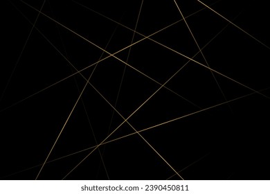Abstract black with gold lines, triangles background modern design. Vector illustration EPS 10.
