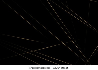 Abstract black with gold lines, triangles background modern design. Vector illustration EPS 10.