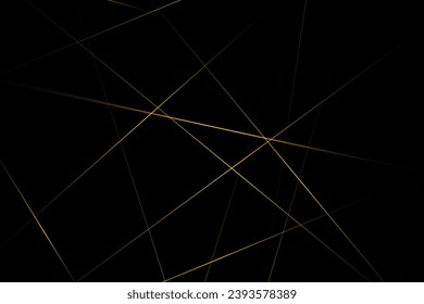 Resumen negro con líneas doradas, triángulos de fondo diseño moderno. Ilustración del vector EPS 10.