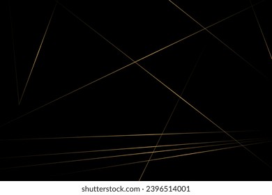 Abstract black with gold lines, triangles background modern design. Vector illustration EPS 10.