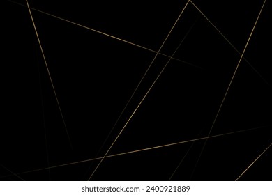 Abstract black with gold lines, triangles background modern design. Vector illustration EPS 10.