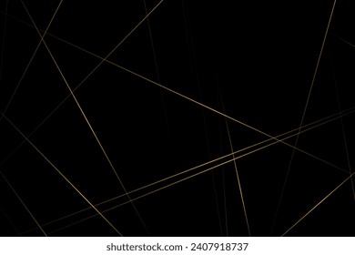 Abstract black with gold lines, triangles background modern design. Vector illustration EPS 10.