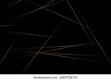 Abstract black with gold lines, triangles background modern design. Vector illustration EPS 10.