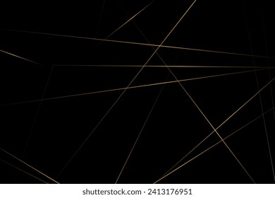 Abstract black with gold lines, triangles background modern design. Vector illustration EPS 10.