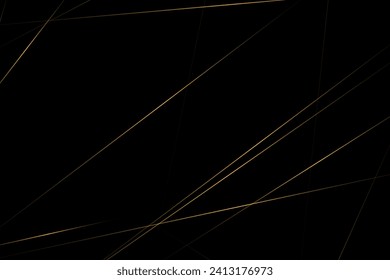 Abstract black with gold lines, triangles background modern design. Vector illustration EPS 10.