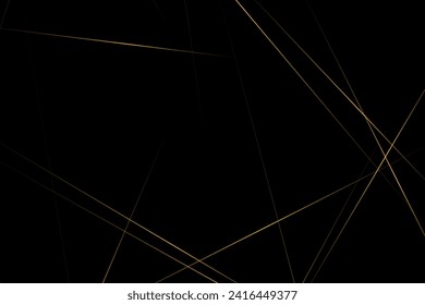 Abstract black with gold lines, triangles background modern design. Vector illustration EPS 10.