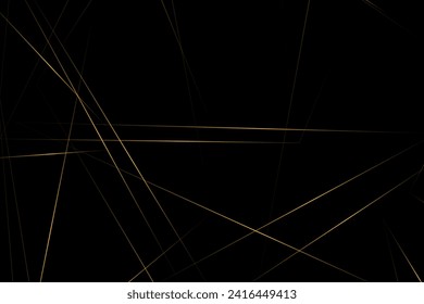 Abstract black with gold lines, triangles background modern design. Vector illustration EPS 10.
