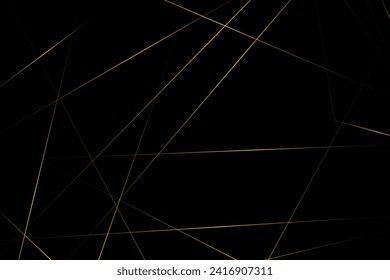 Abstract black with gold lines, triangles background modern design. Vector illustration EPS 10.
