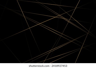 Abstract black with gold lines, triangles background modern design. Vector illustration EPS 10.