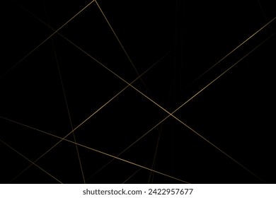 Abstract black with gold lines, triangles background modern design. Vector illustration EPS 10.