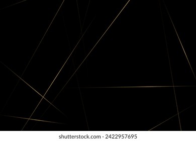 Abstract black with gold lines, triangles background modern design. Vector illustration EPS 10.