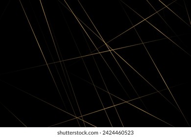 Abstract black with gold lines, triangles background modern design. Vector illustration EPS 10.